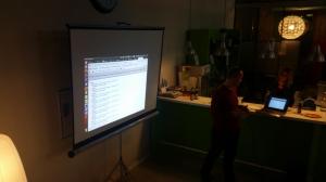 Presenting our results at PCM14 (gpx output on screen)